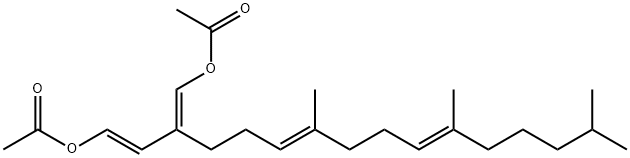 (1E,6E,10E)-3-[(E)-Acetoxymethylene]-7,11,15-trimethyl-1,6,10-hexadecatriene-1-ol acetate Structure