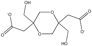 [5-(acetyloxymethyl)-1,4-dioxan-2-yl]methyl acetate, 6963-09-3, 结构式
