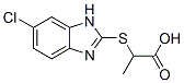 2-[(5-chloro-3H-benzoimidazol-2-yl)sulfanyl]propanoic acid 结构式