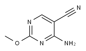 (6CI,8CI,9CI)-4-氨基-2-甲氧基-5-嘧啶甲腈 结构式