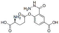 L-Glutamic acid, 5-(2-(4-carboxyphenyl)hydrazide) Structure