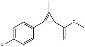 2-Cyclopropene-1-carboxylic acid, 2-methyl-3-(4-chlorophenyl)-, methyl  ester 结构式