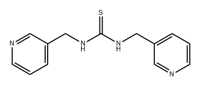 1,3-ビス(3-ピリジニルメチル)チオ尿素 化学構造式