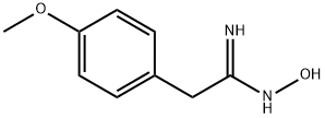 N-ヒドロキシ-2-(4-メトキシフェニル)アセトイミドアミド 化学構造式