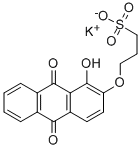 1-Propanesulfonic acid, 3-((9,10-dihydro-1-hydroxy-9,10-dioxo-2-anthra cenyl)oxy)-, potassium salt Structure