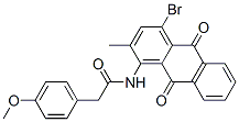 N-(4-bromo-2-methyl-9,10-dioxo-anthracen-1-yl)-2-(4-methoxyphenyl)acet amide Structure