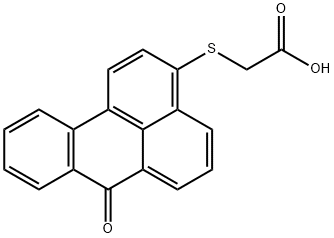 (7-オキソ-7H-ベンゾ[de]アントラセン-3-イルチオ)酢酸 化学構造式
