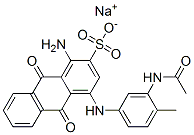 sodium 4-[[3-(acetylamino)-4-methylphenyl]amino]-1-amino-9,10-dihydro-9,10-dioxoanthracene-2-sulphonate Structure
