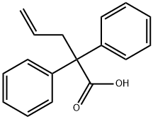2,2-ジフェニルペント-4-エン酸 化学構造式