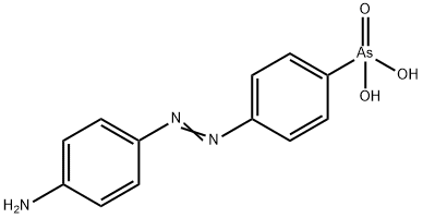 4-(4-アミノフェニルアゾ)フェニルアルソン酸 化学構造式