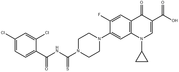 696604-35-0 3-Quinolinecarboxylic acid, 1-cyclopropyl-7-[4-[[(2,4-dichlorobenzoyl)aMino]thioxoMethyl]-1-piperazinyl]-6-fluoro-1,4-dihydro-4-oxo-
