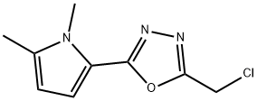 2-(クロロメチル)-5-(1,5-ジメチル-1H-ピロール-2-イル)-1,3,4-オキサジアゾール 化学構造式