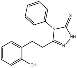 5-[2-(2-羟苯基)乙基]-4-苯基-2H-1,2,4-三唑-3-硫酮, 696621-23-5, 结构式