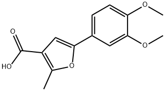 呋喃-3-羧酸,5-(3,4-二甲氧苯基)-2-甲基-, 696627-31-3, 结构式
