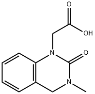 (3-メチル-2-オキソ-3,4-ジヒドロキナゾリン-1(2H)-イル)酢酸 化学構造式