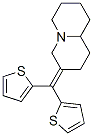 3-[ビス(2-チエニル)メチレン]オクタヒドロ-2H-キノリジン 化学構造式