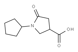 1-环戊基-5-氧代吡咯烷-3-羧酸, 696647-78-6, 结构式