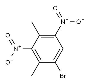 1-bromo-2,4-dimethyl-3,5-dinitro-benzene Struktur
