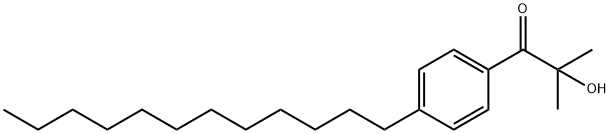 1-(4-ドデシルフェニル)-2-ヒドロキシ-2-メチル-1-プロパノン 化学構造式