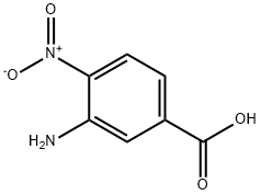 3-氨基-4-硝基苯甲酸,6968-22-5,结构式