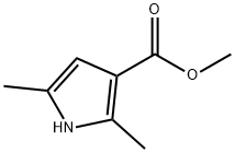 2,5-ジメチル-1H-ピロール-3-カルボン酸メチル 化学構造式