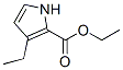 3-エチル-1H-ピロール-2-カルボン酸エチル 化学構造式