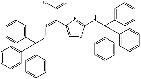 (E)-α-[(TriphenylMethoxy)iMino]-2-[(triphenylMethyl)aMino]-4-thiazoleacetic Acid Structure