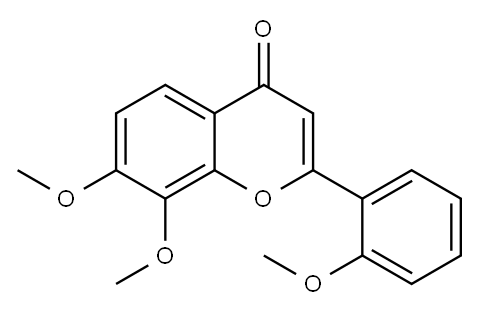 7,8-Dimethoxy-2-(2-methoxyphenyl)-4H-chromen-4-one Struktur
