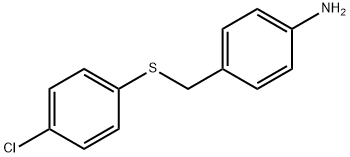 4-{[(4-クロロフェニル)スルファニル]メチル}フェニルアミン 化学構造式