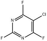 5-クロロ-2,4,6-トリフルオロピリミジン 化学構造式