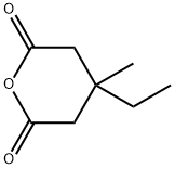 3-エチル-3-メチルグルタル酸無水物 化学構造式