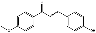 3-(4-ヒドロキシフェニル)-1-(4-メトキシフェニル)-2-プロペン-1-オン 化学構造式