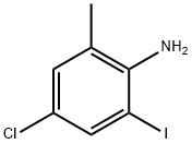4-クロロ-2-ヨード-6-メチルアニリン 化学構造式