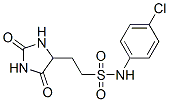 N-(4-chlorophenyl)-2-(2,5-dioxoimidazolidin-4-yl)ethanesulfonamide Struktur
