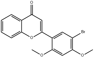 2-(5-bromo-2,4-dimethoxy-phenyl)chromen-4-one Struktur