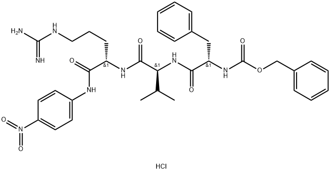 Z-PHE-VAL-ARG-PNA HCL Struktur