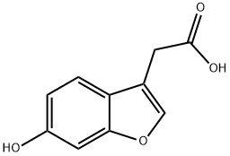 2-(6-ヒドロキシベンゾフラン-3-イル)酢酸 化学構造式