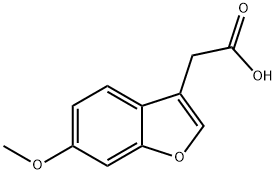 2-(6-メトキシ-1-ベンゾフラン-3-イル)酢酸 化学構造式