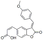 (2E)-3-[(3Z)-3-(4-Methoxybenzylidene)-2-oxo-2,3-dihydro-1-benzofuran-5 -yl]-2-propenoic acid Structure