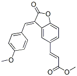 3-[2,3-Dihydro-3-[(4-methoxyphenyl)methylene]-2-oxobenzofuran-5-yl]propenoic acid methyl ester Structure