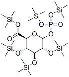 1-O-[Bis(trimethylsiloxy)phosphinyl]-2-O,3-O,4-O-tris(trimethylsilyl)-D-glucopyranuronic acid trimethylsilyl ester Structure