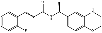 (E)-3-(2-Fluorophenyl)-N-((S)-1-(3,4-dihydro-2H-benzo[1,4]oxazin-6-yl)-ethyl]acrylamide Structure