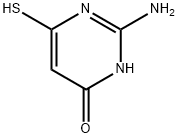2-氨基-6-巯基- 4(1H)-嘧啶酮 结构式