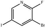 3-ブロモ-2-フルオロ-5-ヨードピリジン 化学構造式