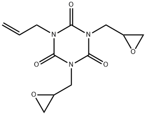 1,3-bis(oxiranylmethyl)-5-(2-propenyl)-1,3,5-Triazine-2,4,6(1H,3H,5H)-trione 化学構造式