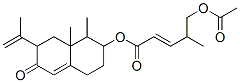 5-Acetoxy-4-methyl-2-pentenoic acid 1,2,3,4,6,7,8,8a-octahydro-1,8a-dimethyl-7-(1-methylvinyl)-6-oxonaphthalen-2-yl ester Structure