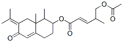 5-Acetoxy-4-methyl-2-pentenoic acid 1,2,3,4,6,7,8,8a-octahydro-1,8a-dimethyl-7-(1-methylethylidene)-6-oxonaphthalen-2-yl ester,69734-55-0,结构式