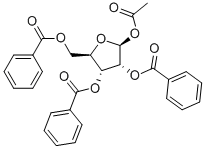 beta-D-Ribofuranose 1-acetate 2,3,5-tribenzoate Structure