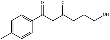6-ヒドロキシ-1-(4-メチルフェニル)ヘキサン-1,3-ジオン 化学構造式