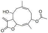 9-Acetyloxy-3a,4,5,8,9,11a-hexahydro-4-hydroxy-6,10-dimethyl-3-methylenecyclodeca[b]furan-2(3H)-one Structure